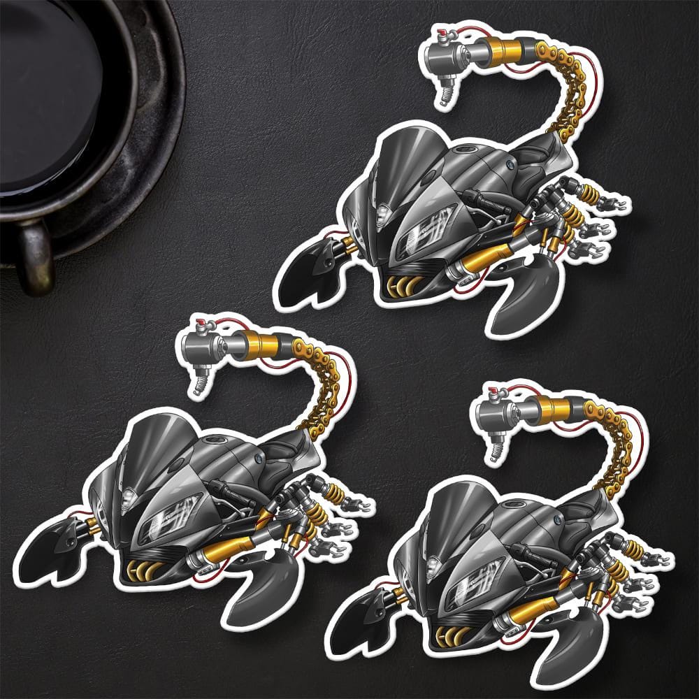 Yamaha YZF-R6 Inspired Stickers - Set of 3 Motorcycle Decals