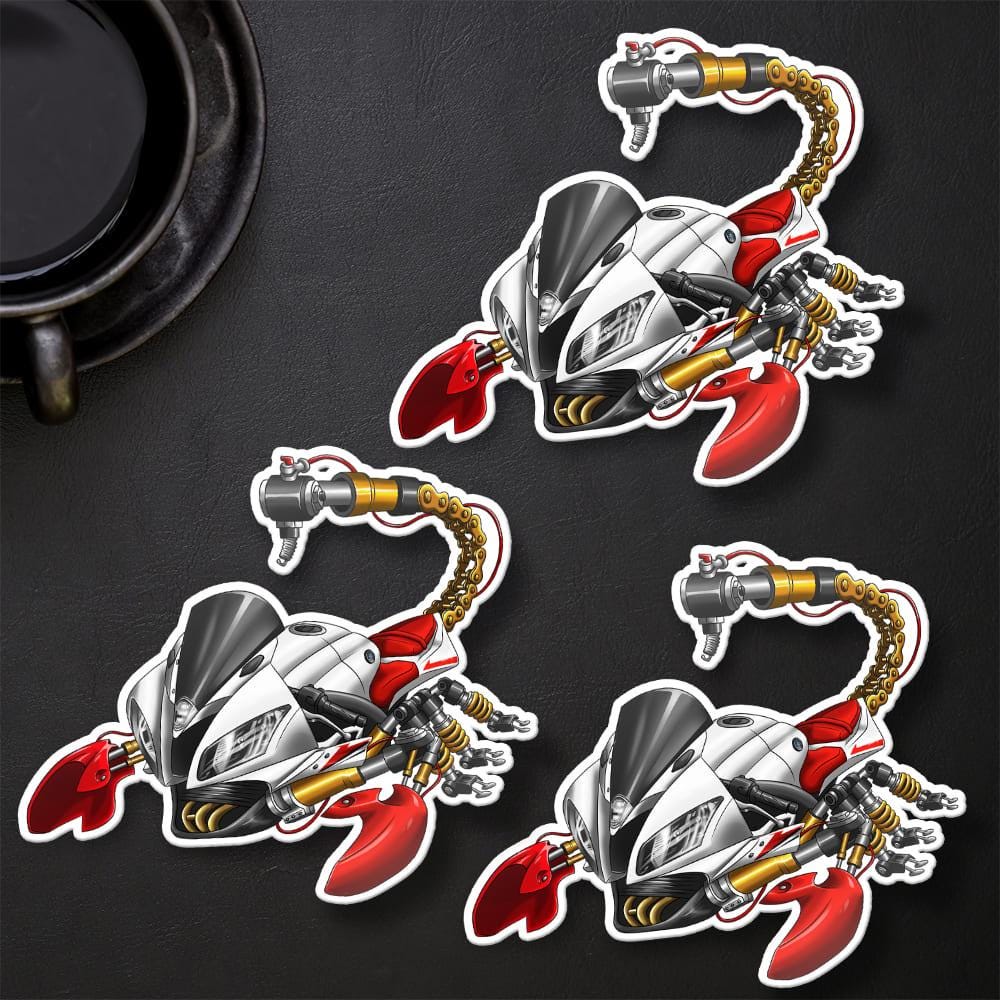 Yamaha YZF-R6 Inspired Stickers - Set of 3 Motorcycle Decals