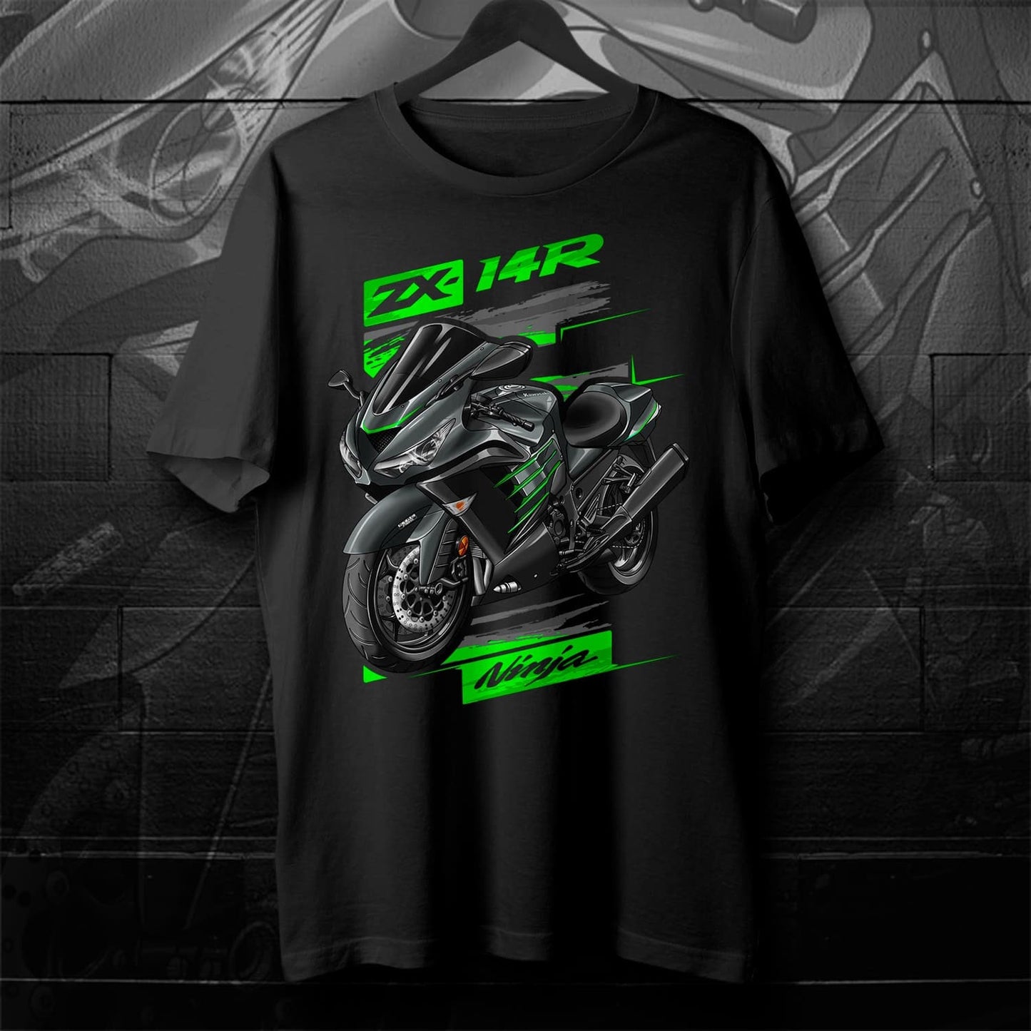 Kawasaki Ninja ZX-14R 2017-21 T-Shirt - Motorcycle Tee Shirt for Riders