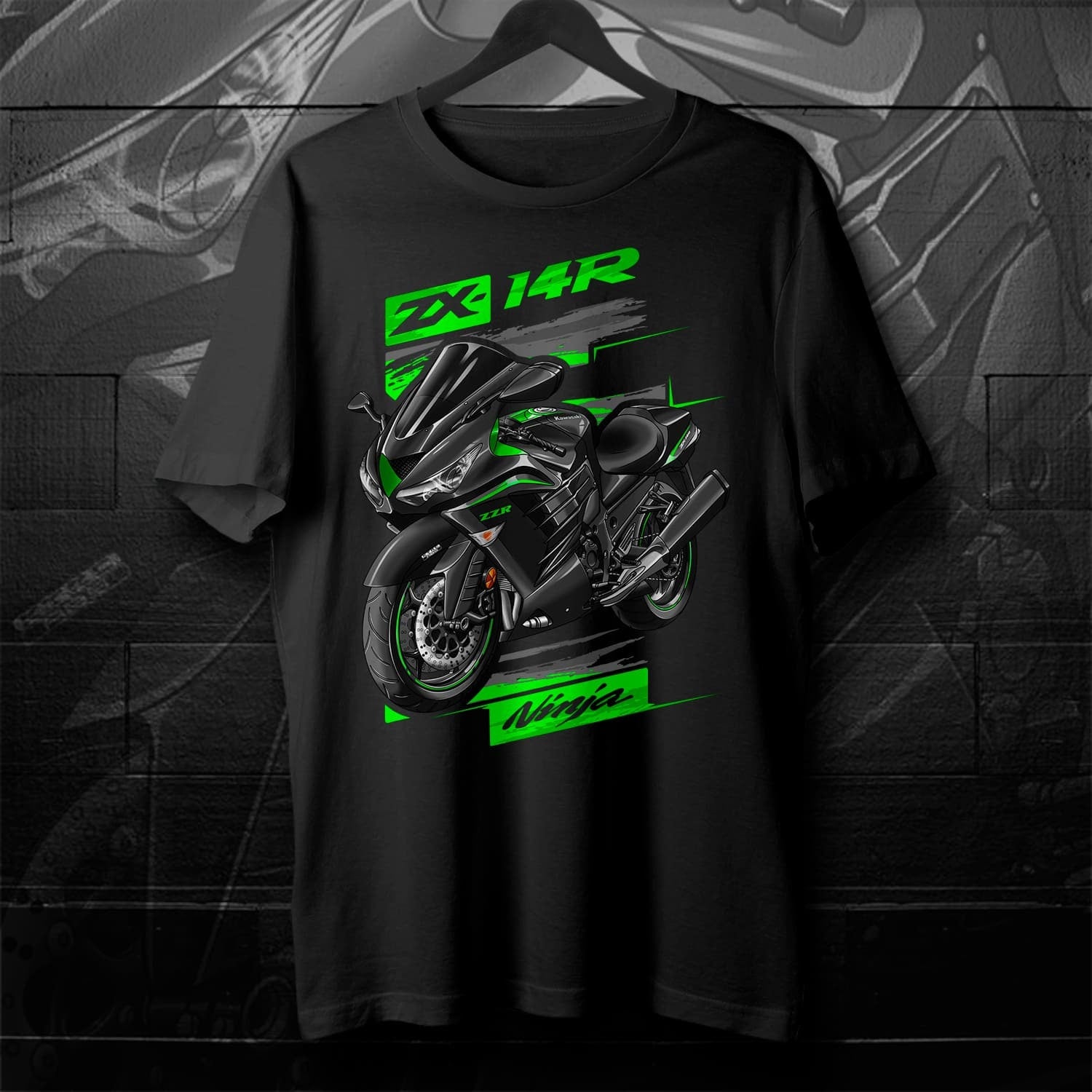 Kawasaki Ninja ZX-14R 2017-21 T-Shirt - Motorcycle Tee Shirt for Riders