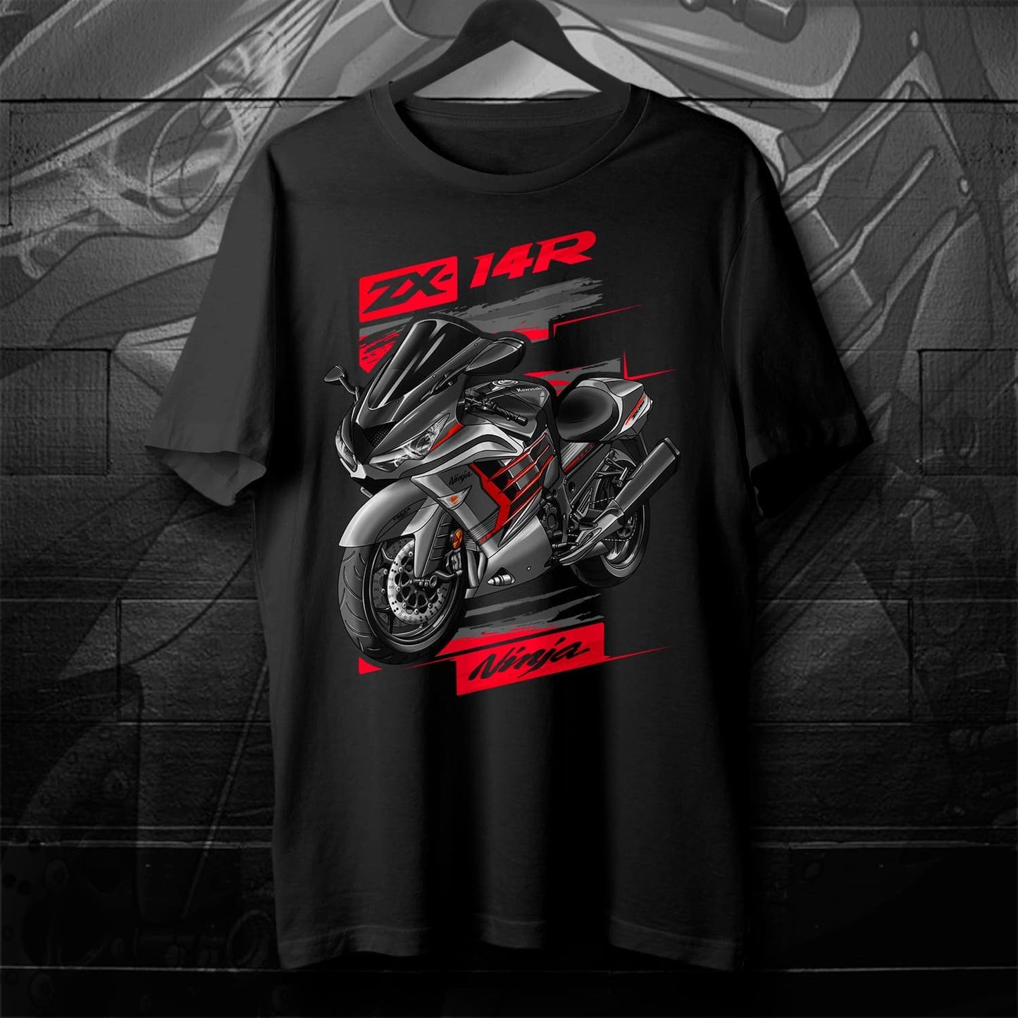 Kawasaki Ninja ZX-14R 2017-21 T-Shirt - Motorcycle Tee Shirt for Riders