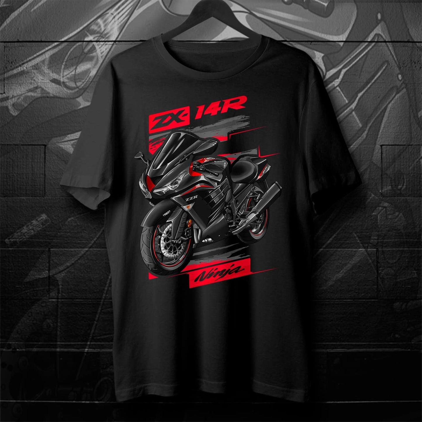Kawasaki Ninja ZX-14R 2017-21 T-Shirt - Motorcycle Tee Shirt for Riders