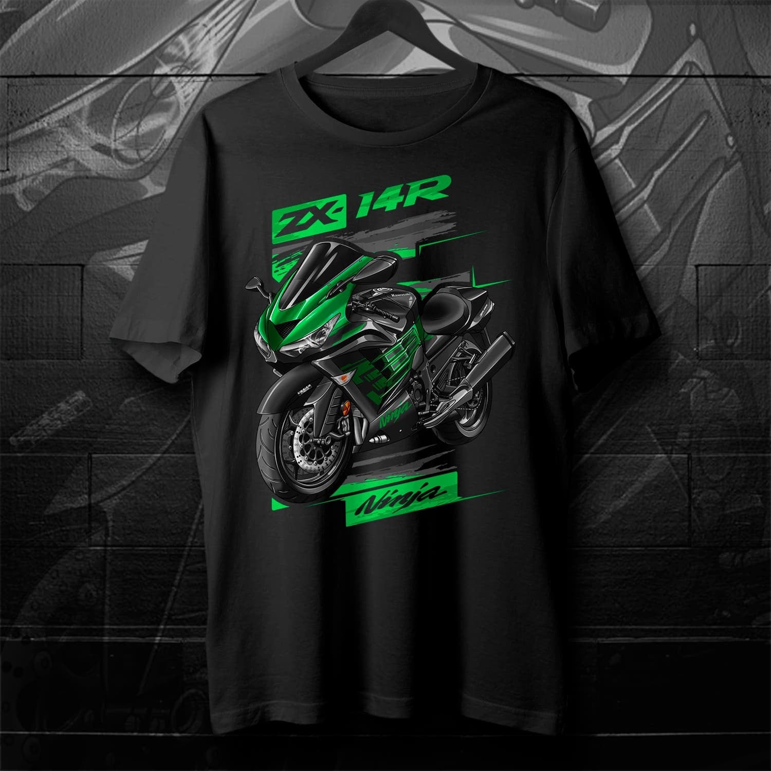 Kawasaki Ninja ZX-14R 2017-21 T-Shirt - Motorcycle Tee Shirt for Riders