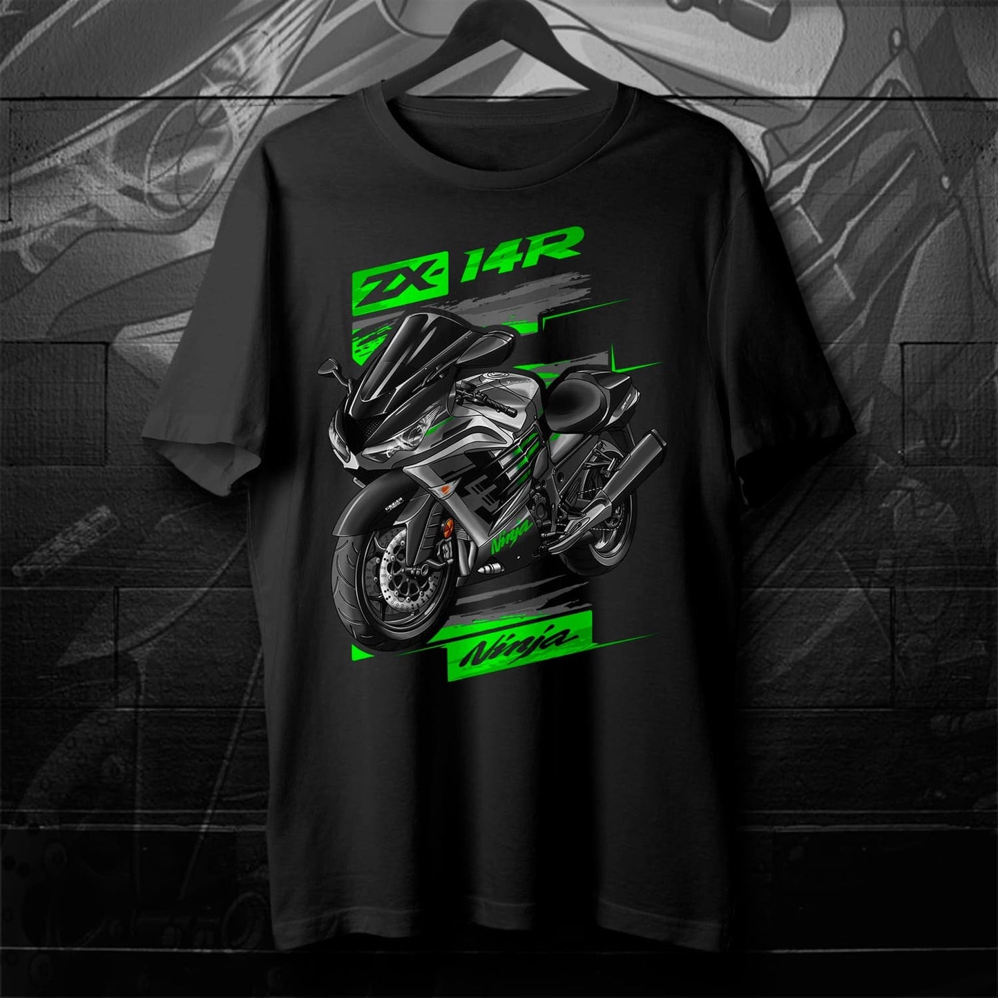 Kawasaki Ninja ZX-14R 2017-21 T-Shirt - Motorcycle Tee Shirt for Riders