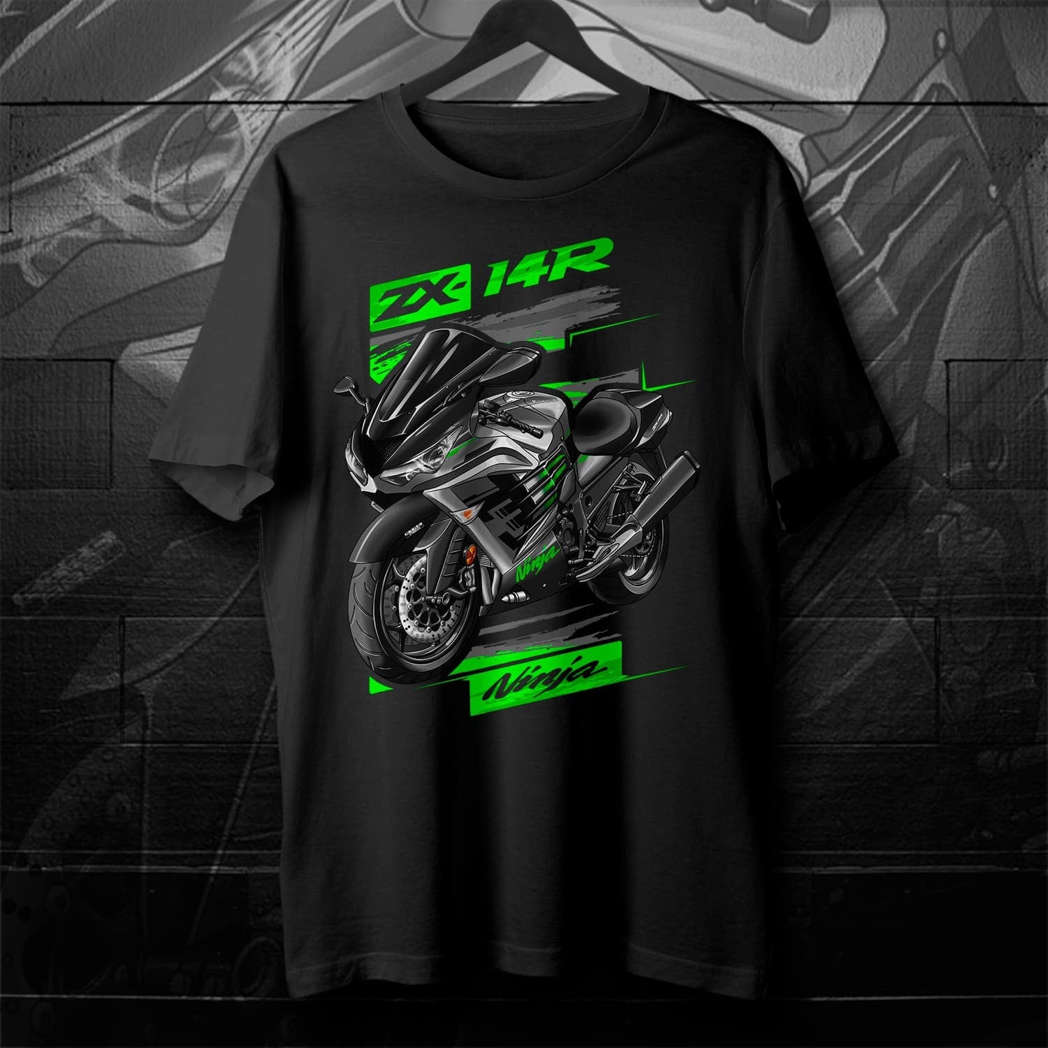 Kawasaki Ninja ZX-14R 2017-21 T-Shirt - Motorcycle Tee Shirt for Riders
