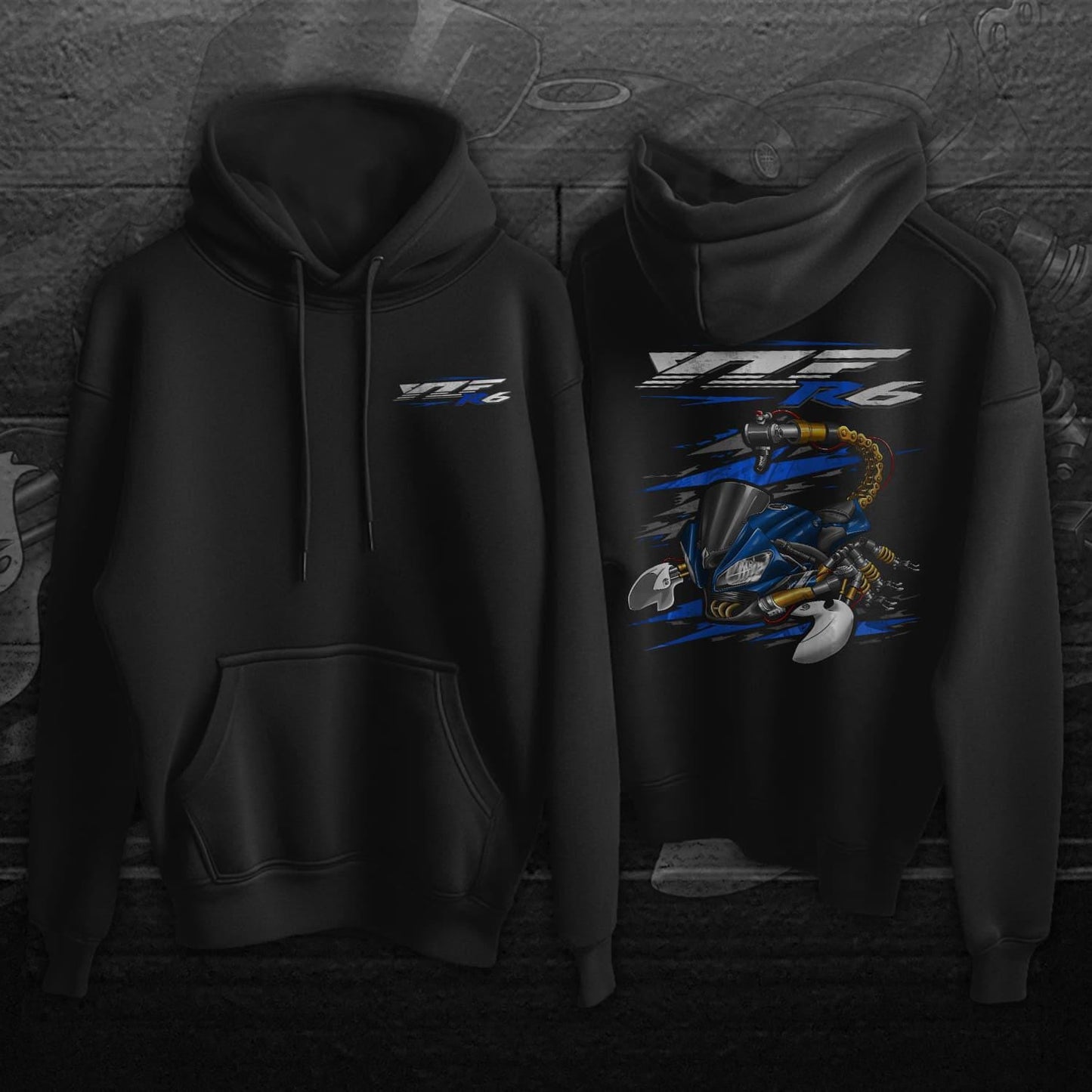 Yamaha YZF-R6 2012-13 Inspired Hoodies - Motorcycle Sweatshirt