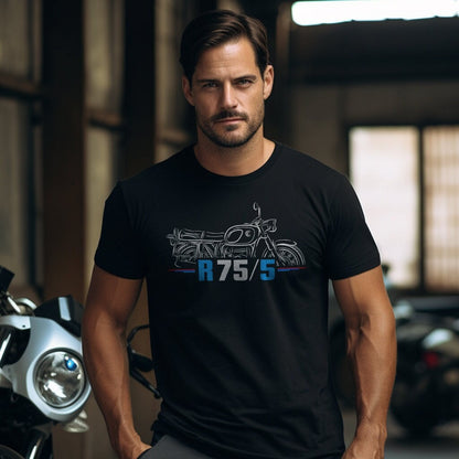 BMW R75/5 T-Shirt - Motorcycle Tee Shirt for Motorrad Riders