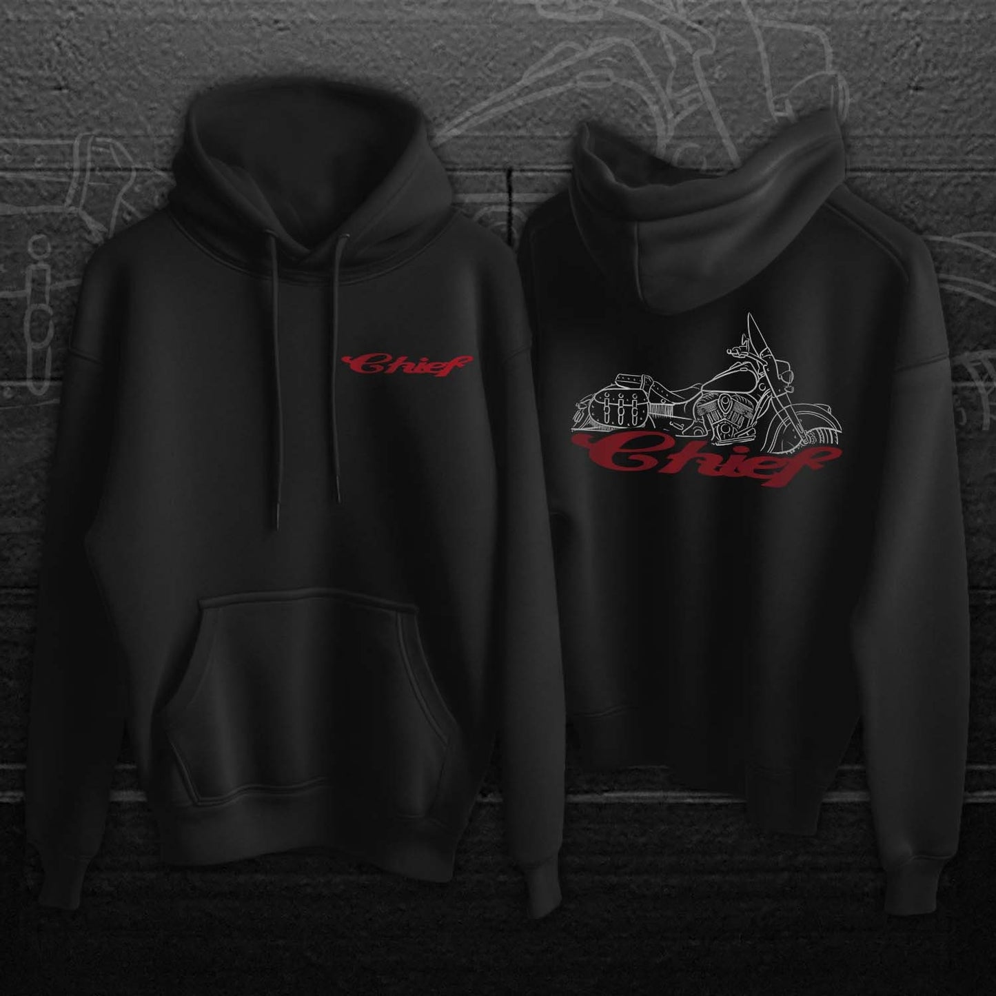 Indian Chief Hoodie - Motorcycle Sweatshirt for Biker