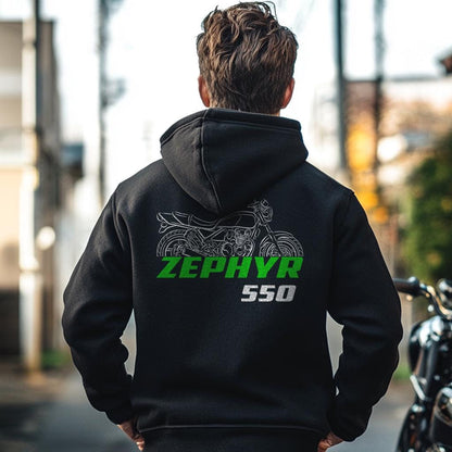Kawasaki Zephyr 550 Inspired Hoodie - Motorcycle Sweatshirt for Riders