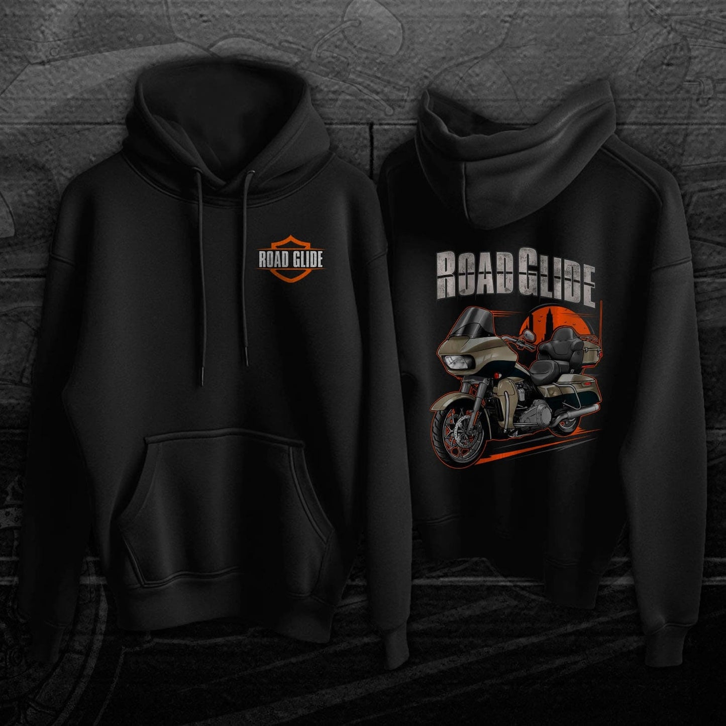 Harley Road Glide Ultra FLTRU 2016 - 2017 Hoodie - Biker Motorcycle Sweatshirt