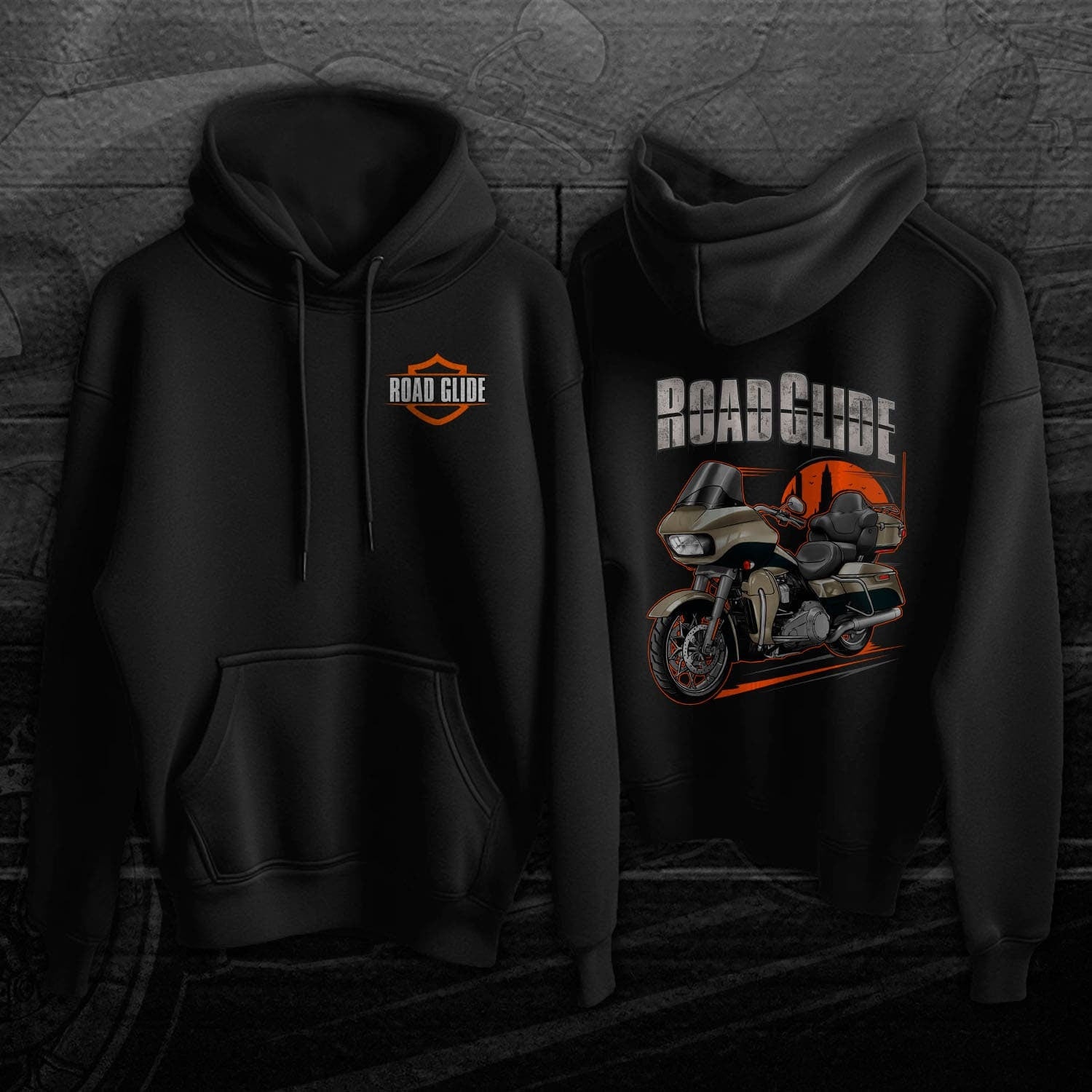 Harley Road Glide Ultra FLTRU 2016 - 2017 Hoodie - Biker Motorcycle Sweatshirt
