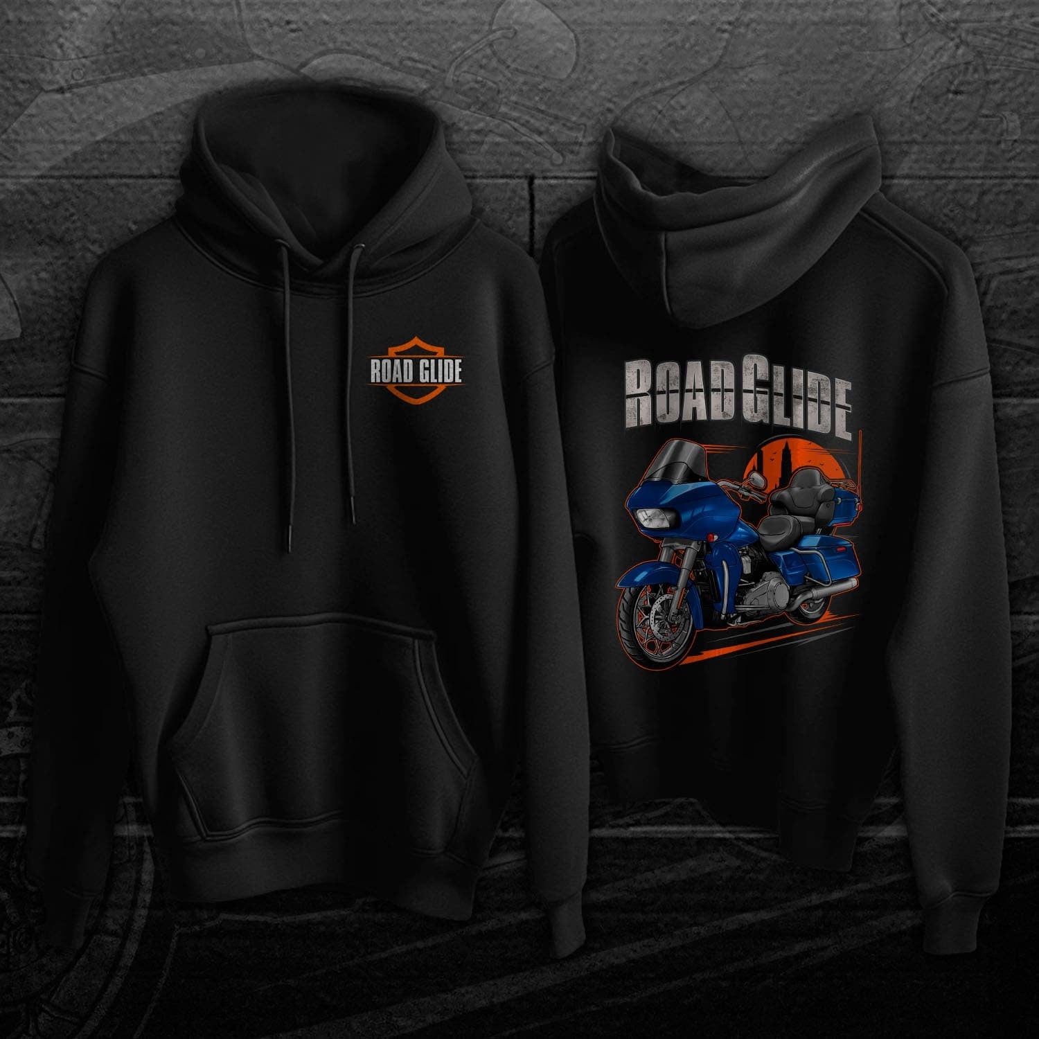 Harley Road Glide Ultra FLTRU Hoodie 2018 - 2019 - Biker Motorcycle Sweatshirt