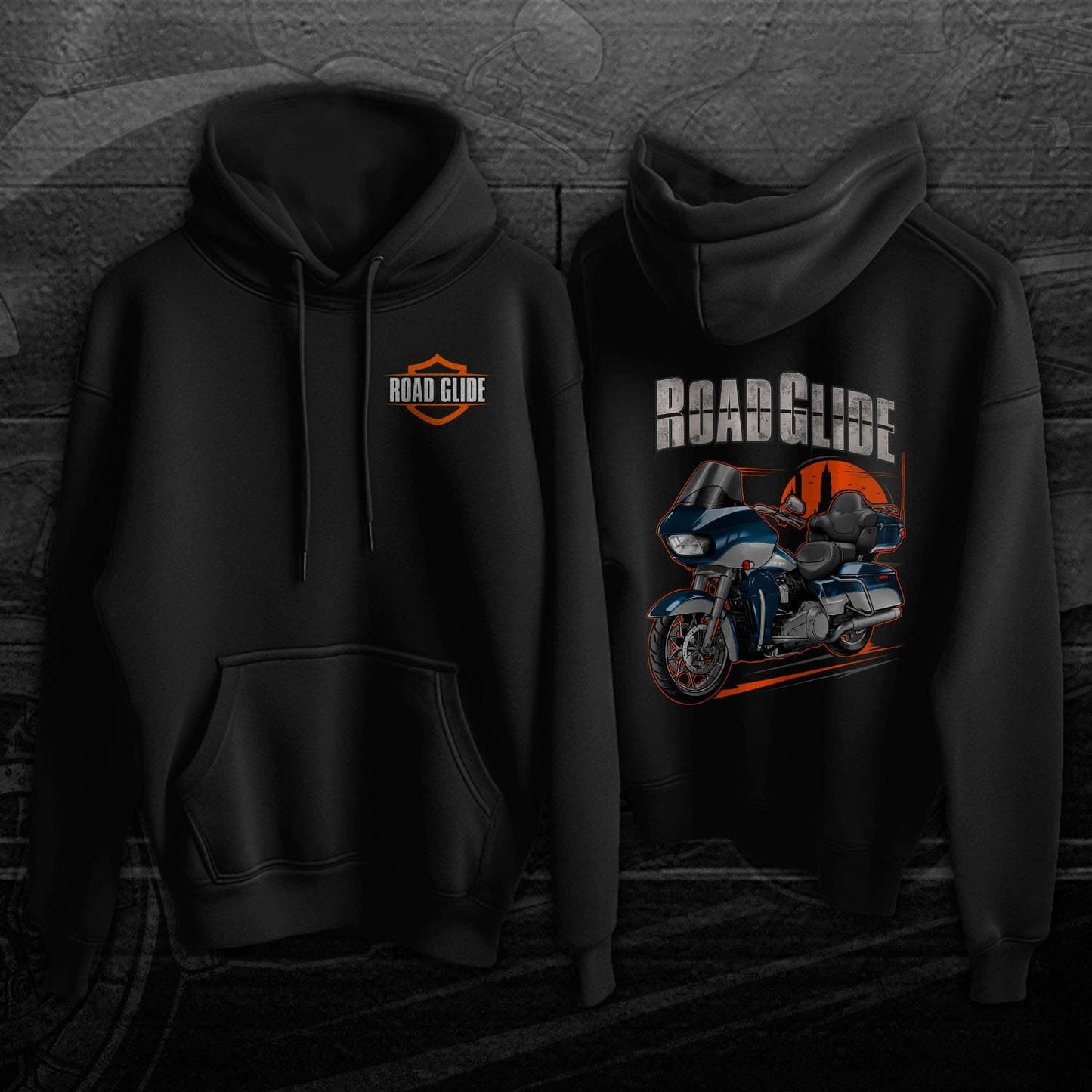 Harley Road Glide Ultra FLTRU Hoodie 2018 - 2019 - Biker Motorcycle Sweatshirt