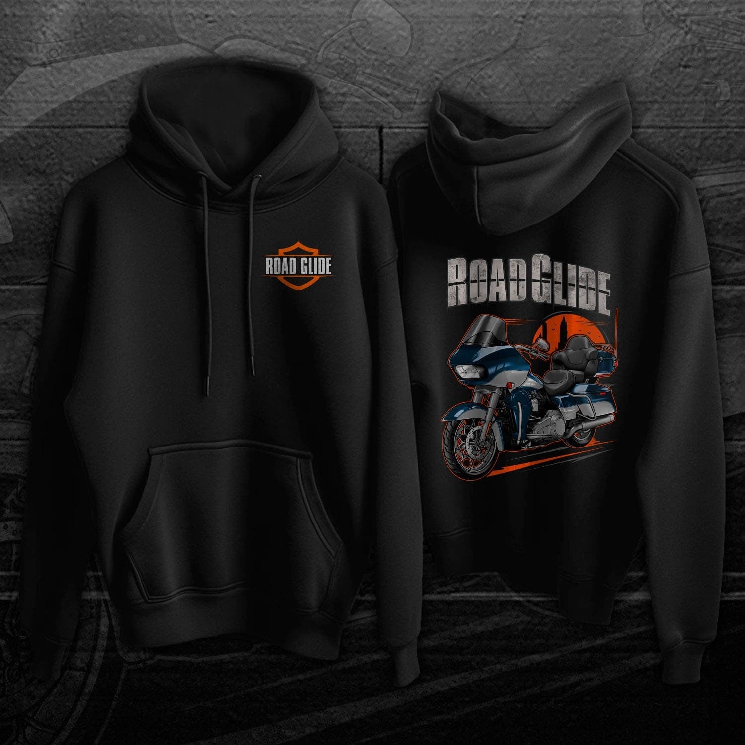 Harley Road Glide Ultra FLTRU Hoodie 2018 - 2019 - Biker Motorcycle Sweatshirt