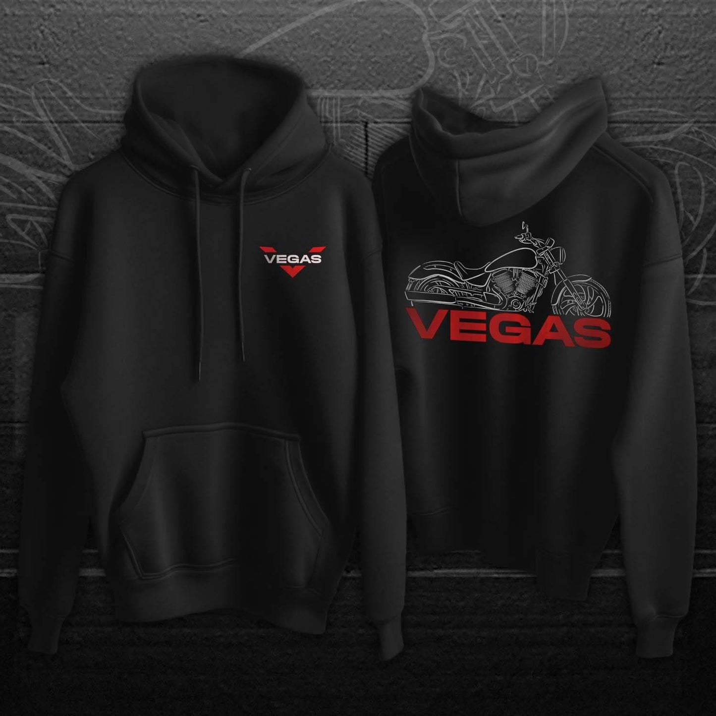 Victory Vegas Hoodie - Motorcycle Sweatshirt for Bikers