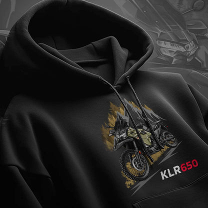 Kawasaki KLR 650 Hoodie - Motorcycle Sweatshirt for ADV Riders
