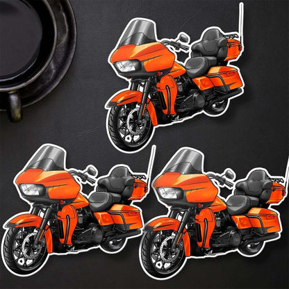 Harley Road Glide Limited FLTRK 2020 Stickers - Set of 3 Motorcycle Decals for Bikers