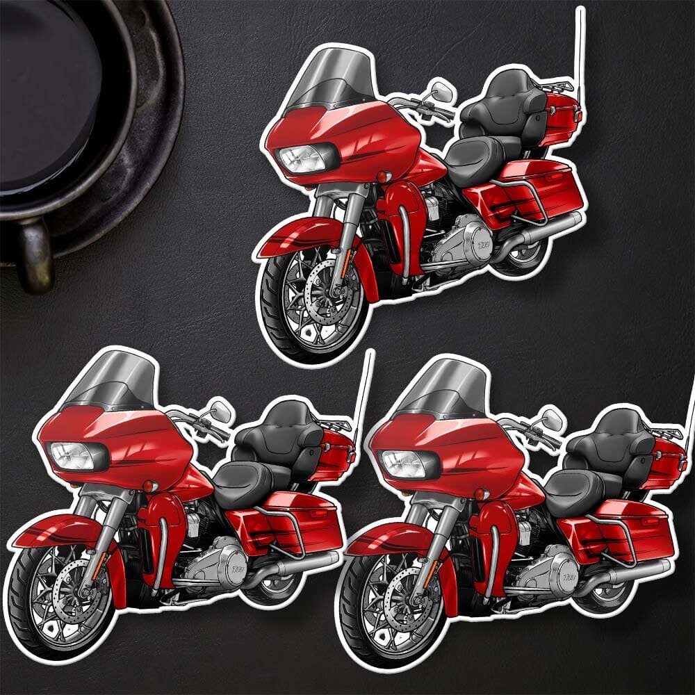 Harley Road Glide Limited FLTRK 2020 Stickers - Set of 3 Motorcycle Decals for Bikers