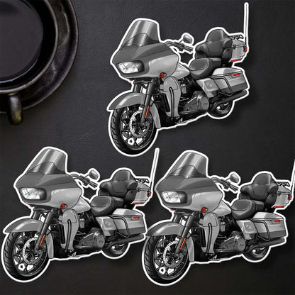 Harley Road Glide Limited FLTRK 2020 Stickers - Set of 3 Motorcycle Decals for Bikers