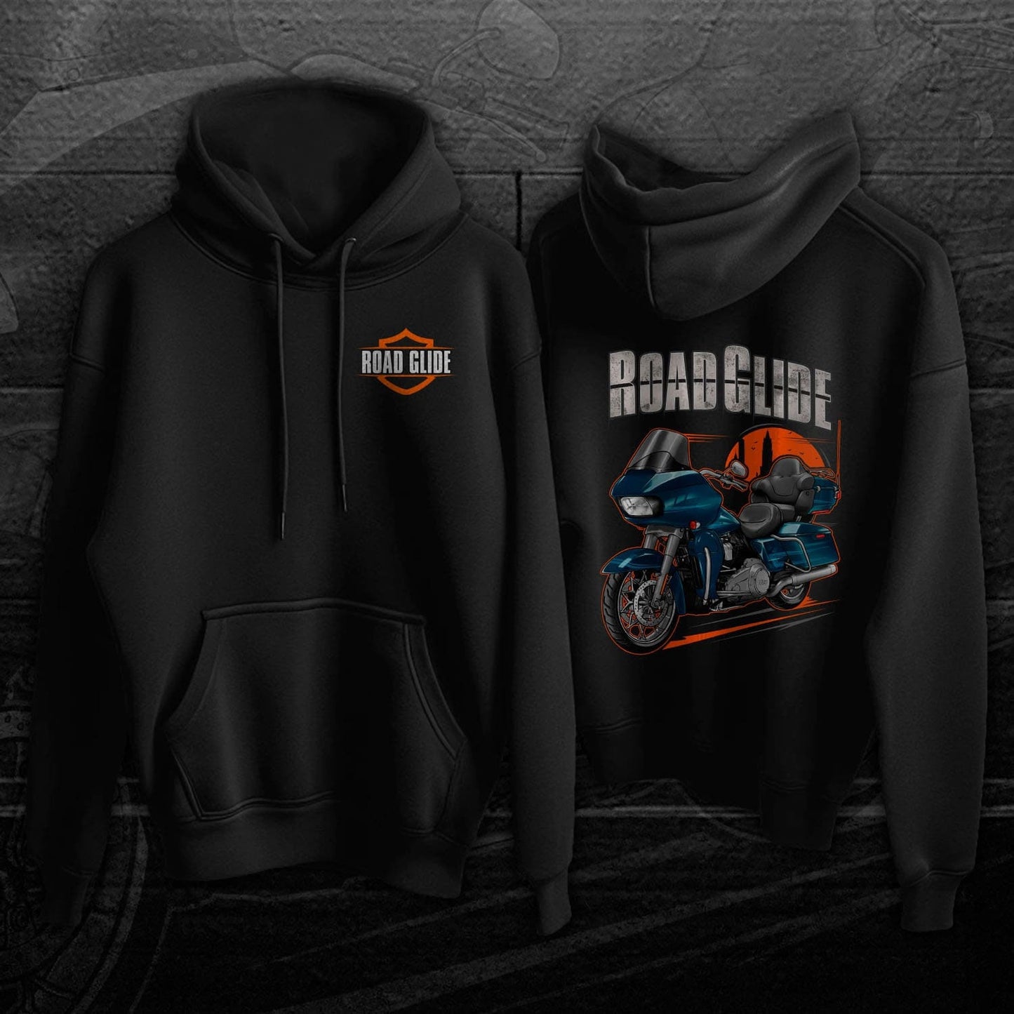 Harley Road Glide Limited FLTRK 2020 Hoodie - Motorcycle Sweatshirt for Bikers