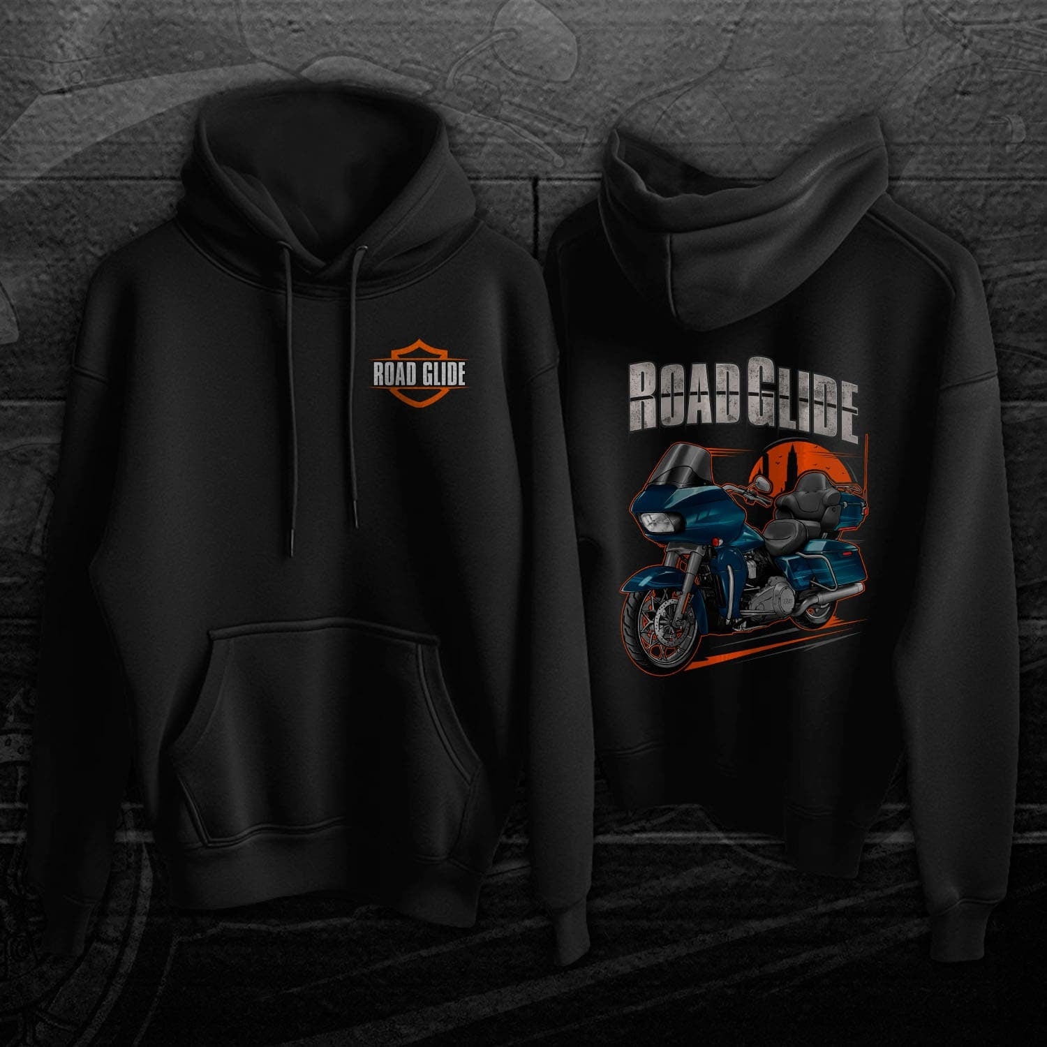 Harley Road Glide Limited FLTRK 2020 Hoodie - Motorcycle Sweatshirt for Bikers