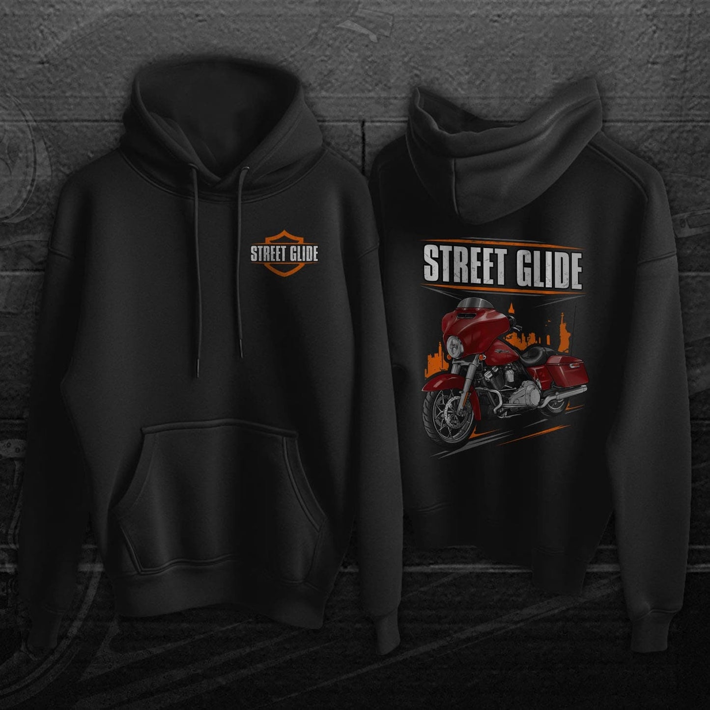 Harley Street Glide FLHX & FLHXI Hoodies - Biker Motorcycle Sweatshirt