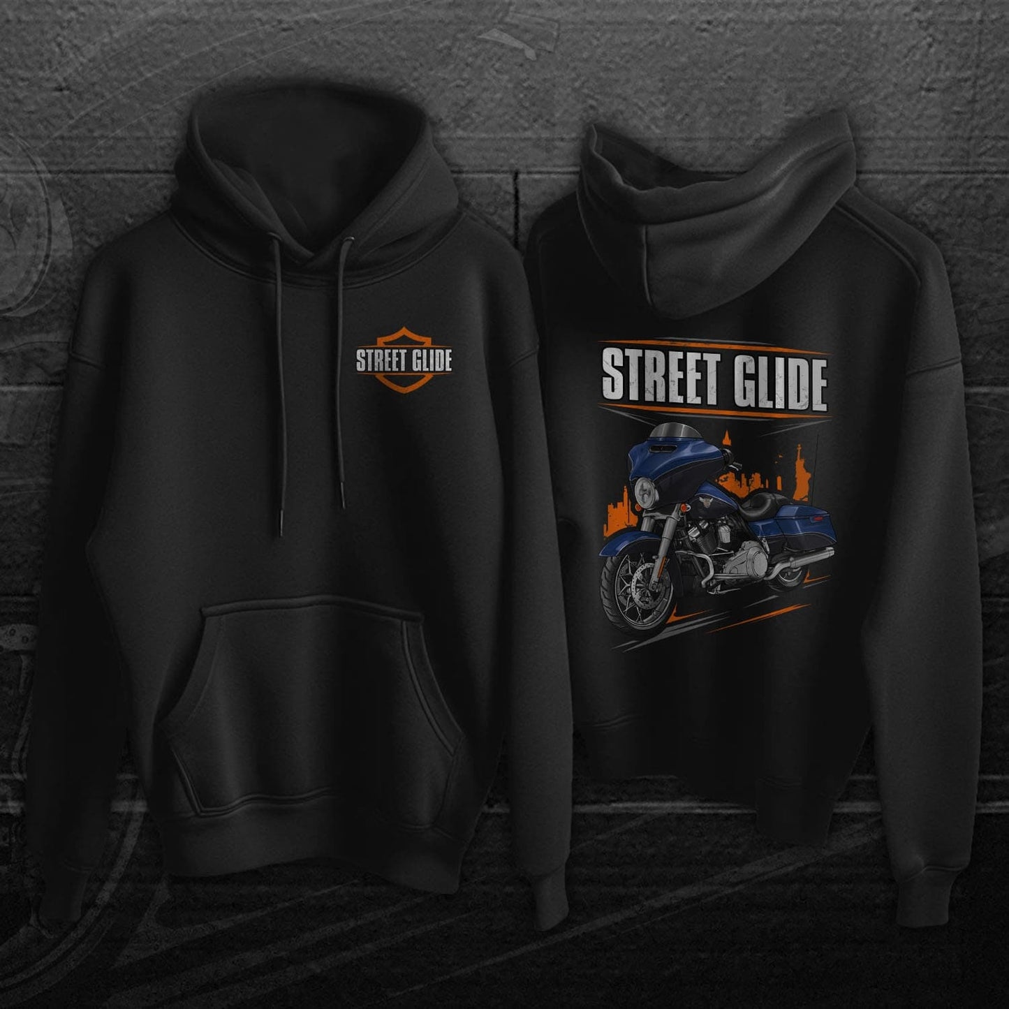 Harley Street Glide FLHX & FLHXI Hoodies - Biker Motorcycle Sweatshirt