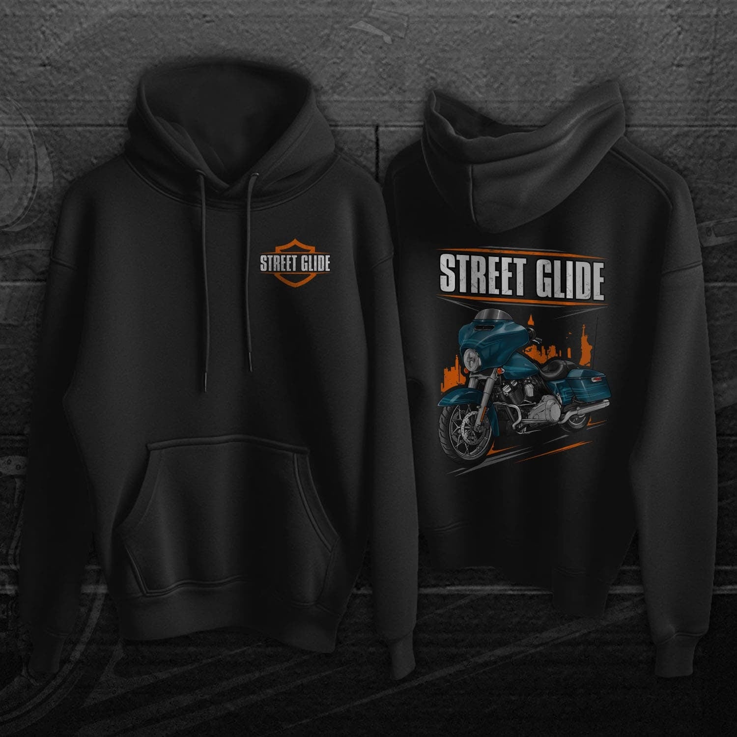 Harley Street Glide FLHX & FLHXI Hoodies - Biker Motorcycle Sweatshirt