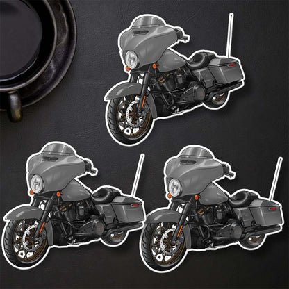 Harley Street Glide FLHXST Stickers - Set of 3 Biker Motorcycle Decals