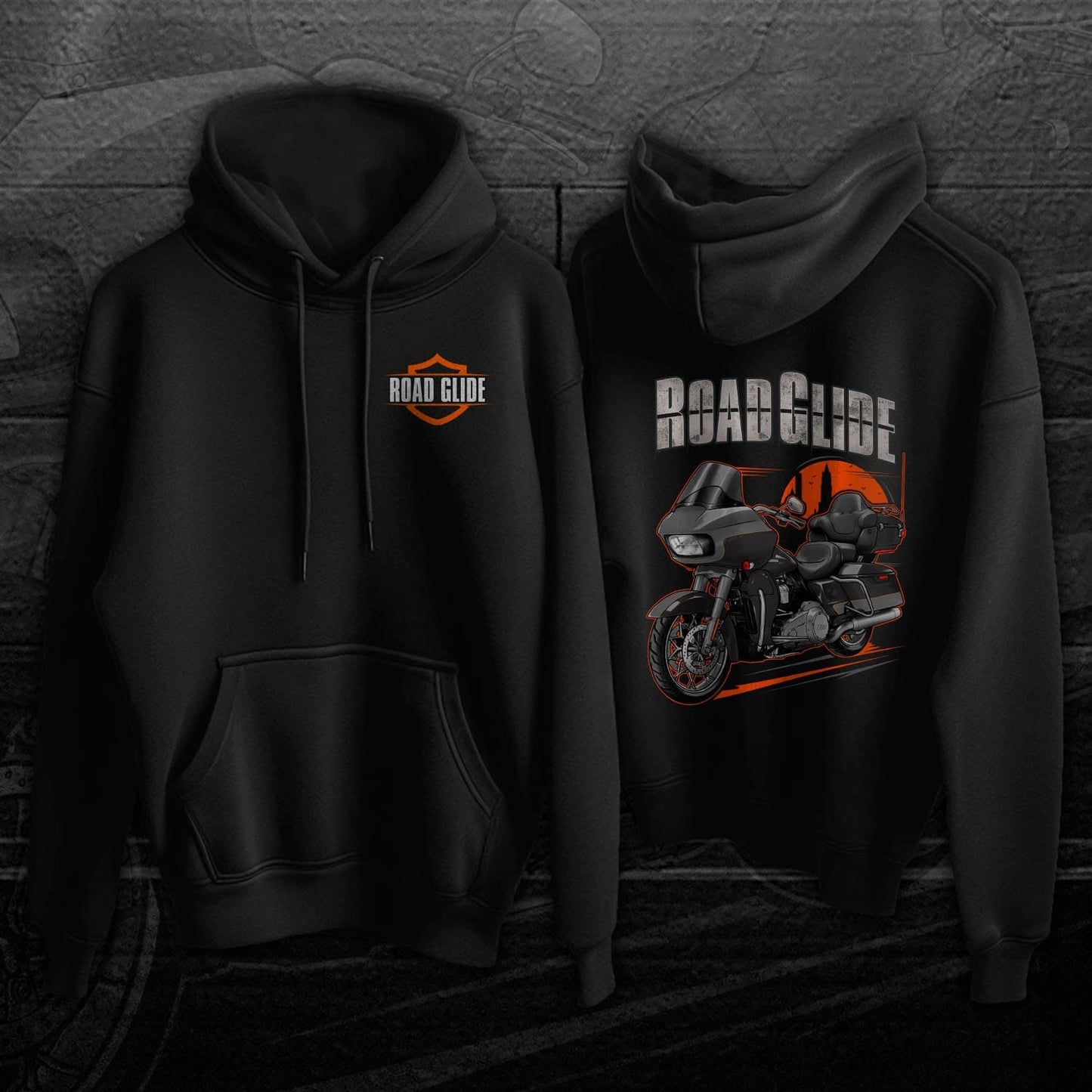 Harley Road Glide Limited FLTRK 2020-23 Hoodie - Motorcycle Sweatshirt for Bikers