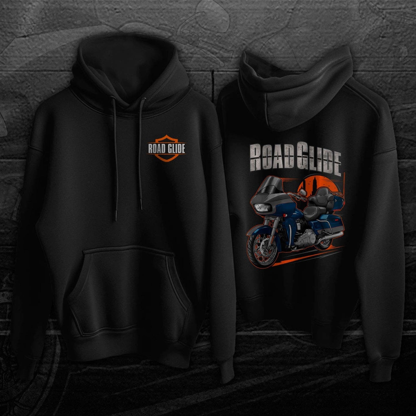 Harley Road Glide Limited FLTRK 2020-23 Hoodie - Motorcycle Sweatshirt for Bikers