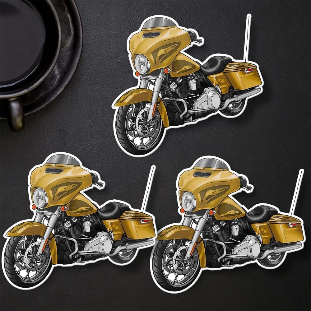 Harley Street Glide FLHX & FLHXI Stickers - Set of 3 Biker Motorcycle Decals