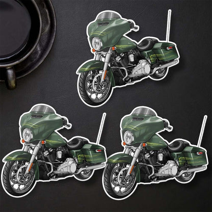 Harley Street Glide FLHX & FLHXI Stickers - Set of 3 Biker Motorcycle Decals