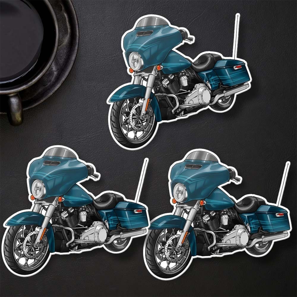 Harley Street Glide FLHX & FLHXI Stickers - Set of 3 Biker Motorcycle Decals