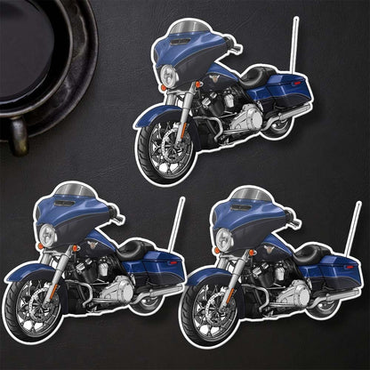 Harley Street Glide FLHX & FLHXI Stickers - Set of 3 Biker Motorcycle Decals