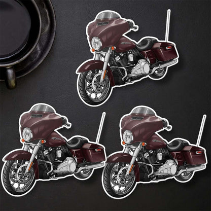 Harley Street Glide FLHX & FLHXI Stickers - Set of 3 Biker Motorcycle Decals