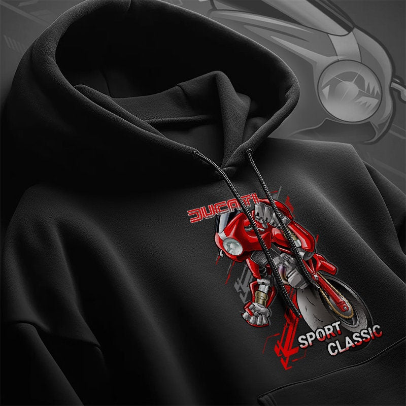Ducati Sport Classic Hoodie - Motorcycle Sweatshirt for Riders