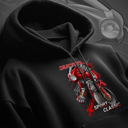 Ducati Sport Classic Hoodie - Motorcycle Sweatshirt for Riders