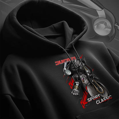 Ducati Sport Classic Hoodie - Motorcycle Sweatshirt for Riders