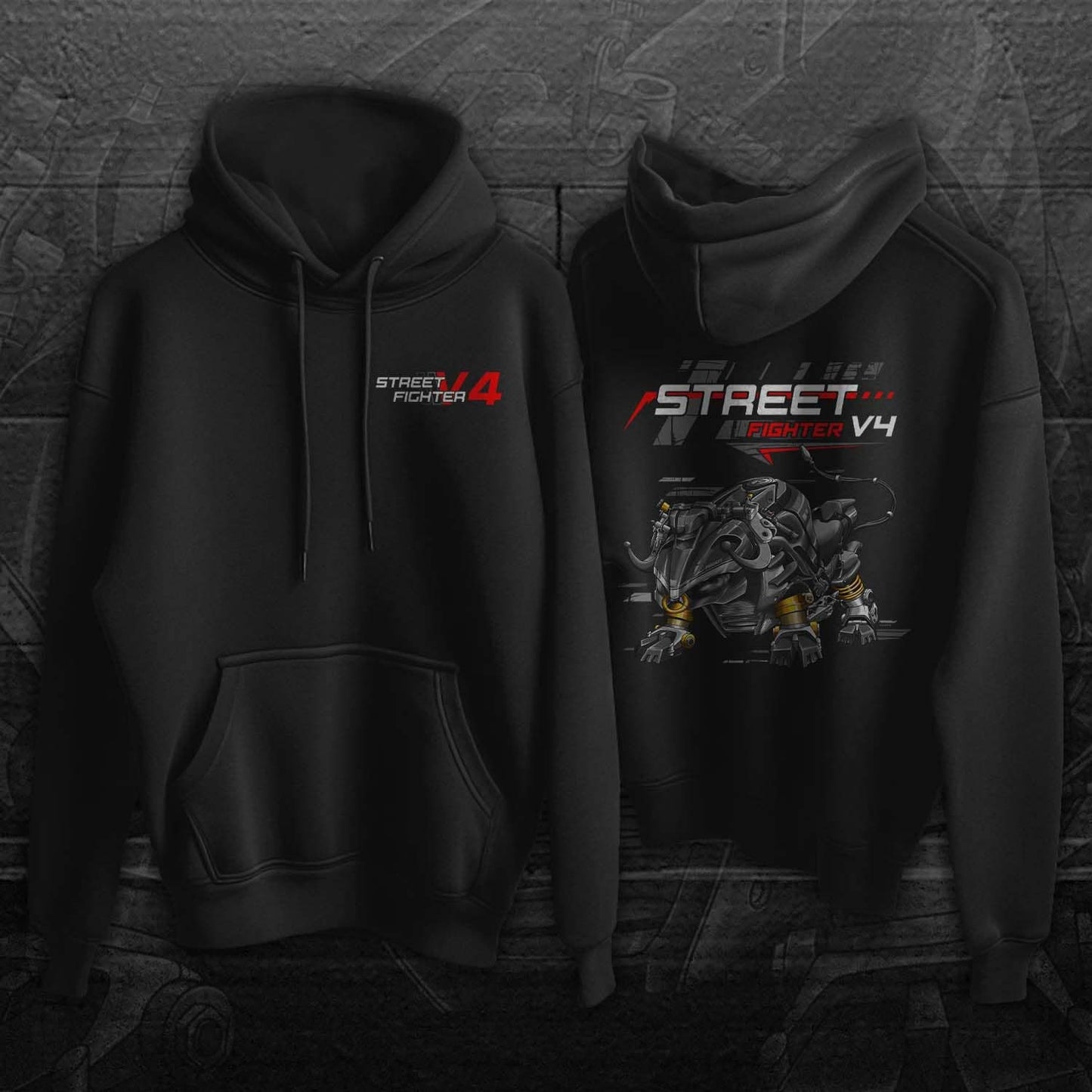 Ducati Streetfighter V4 Hoodie - Motorcycle Sweatshirt for Riders