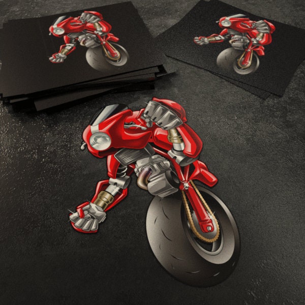 Ducati Sport Classic Stickers - Set of 3 Motorcycle Decals for Riders