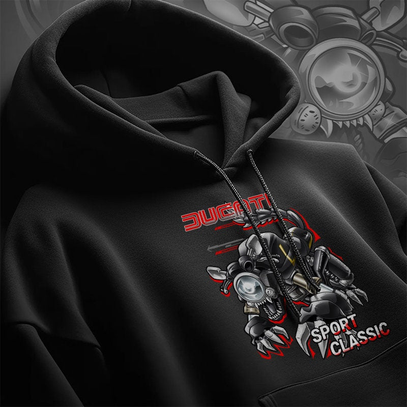 Ducati Sport Classic Hoodie - Motorcycle Sweatshirt for Riders