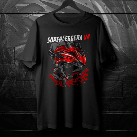 Ducati Superleggera V4 T-Shirt - Motorcycle Tee Shirt for Riders