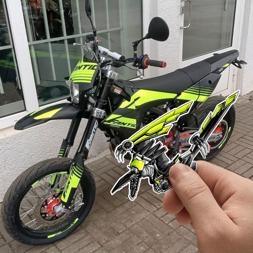 Fantic XMF 125 Stickers - Set of 3 Motorcycle Decals for dirtbike Riders
