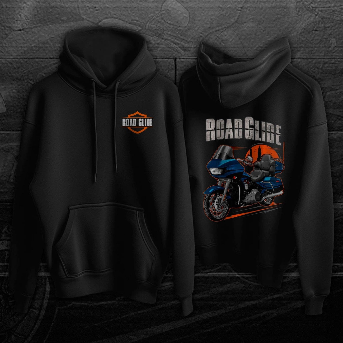 Harley Road Glide CVO FLTRXSE Hoodie - Motorcycle Sweatshirt for Bikers