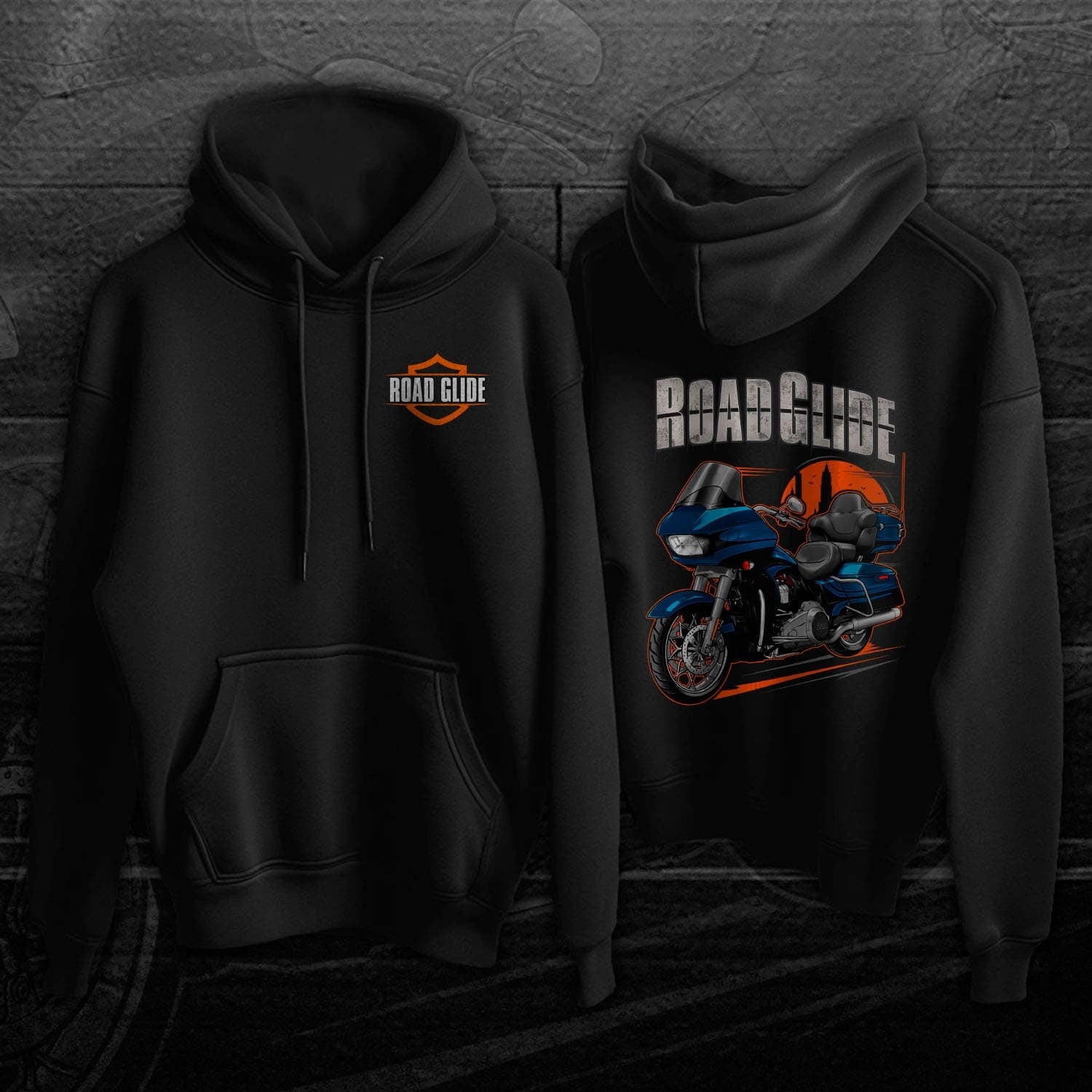 Harley Road Glide CVO FLTRXSE Hoodie - Motorcycle Sweatshirt for Bikers