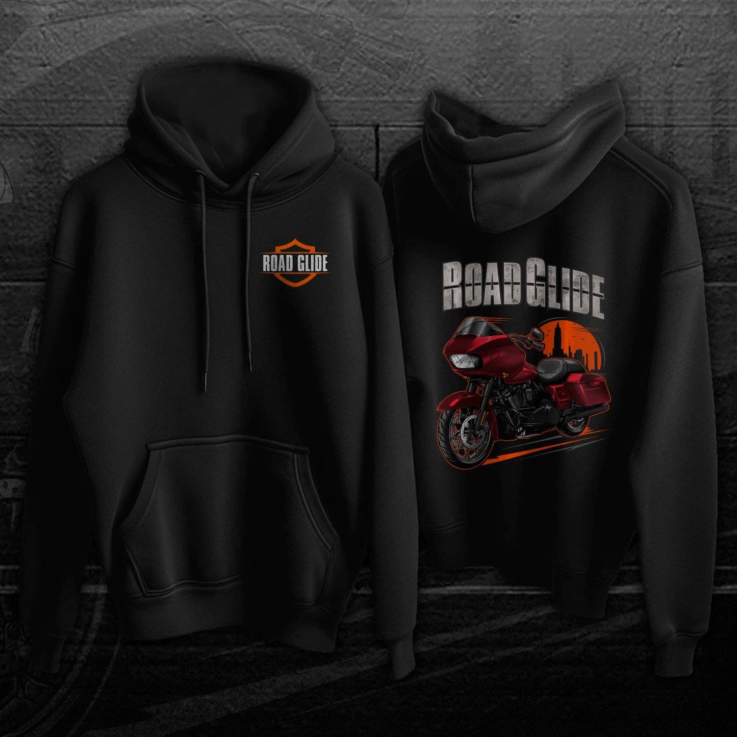 Harley Road Glide FLTRX Hoodie - Motorcycle Sweatshirt for Bikers