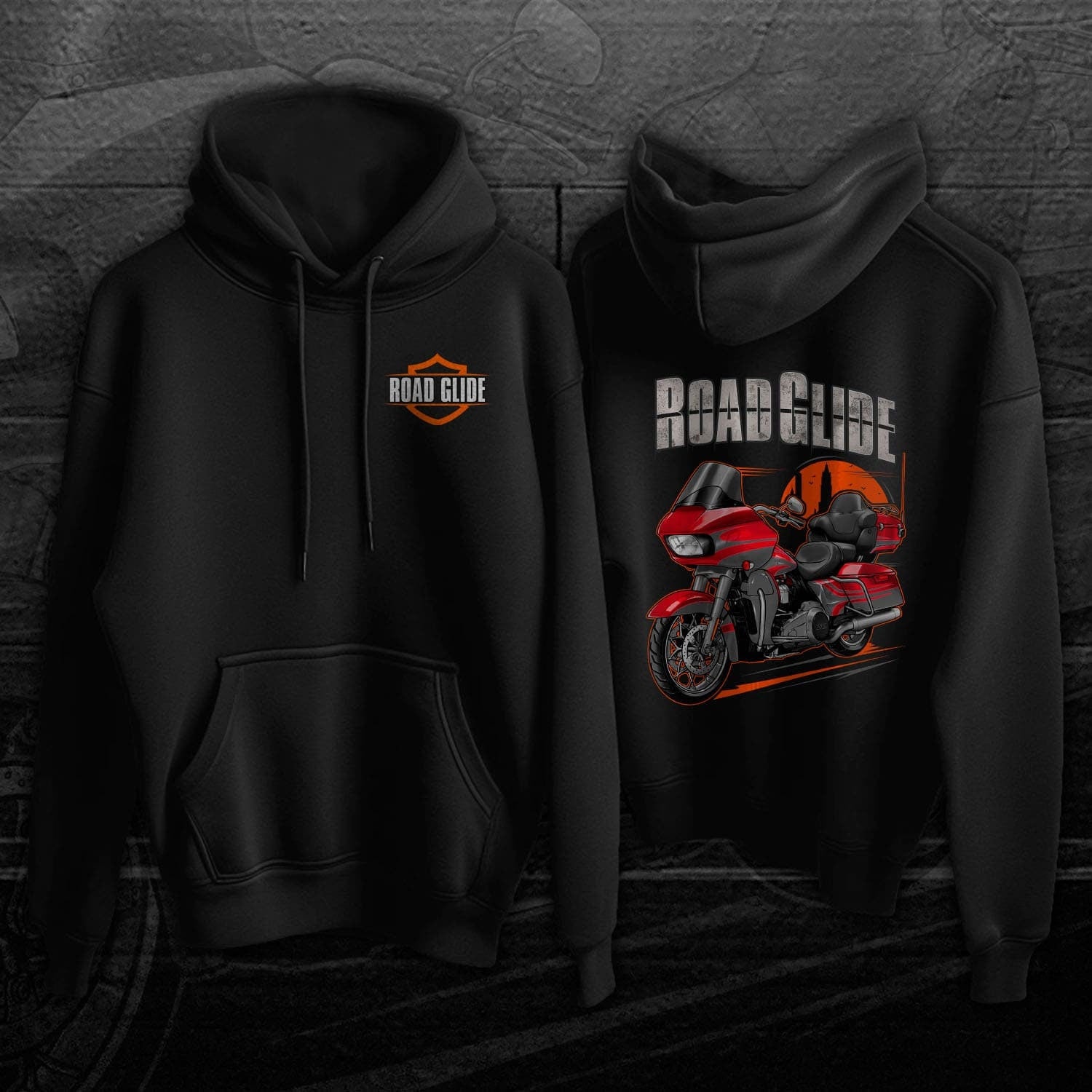 Harley Road Glide CVO FLTRXSE Hoodie - Motorcycle Sweatshirt for Bikers