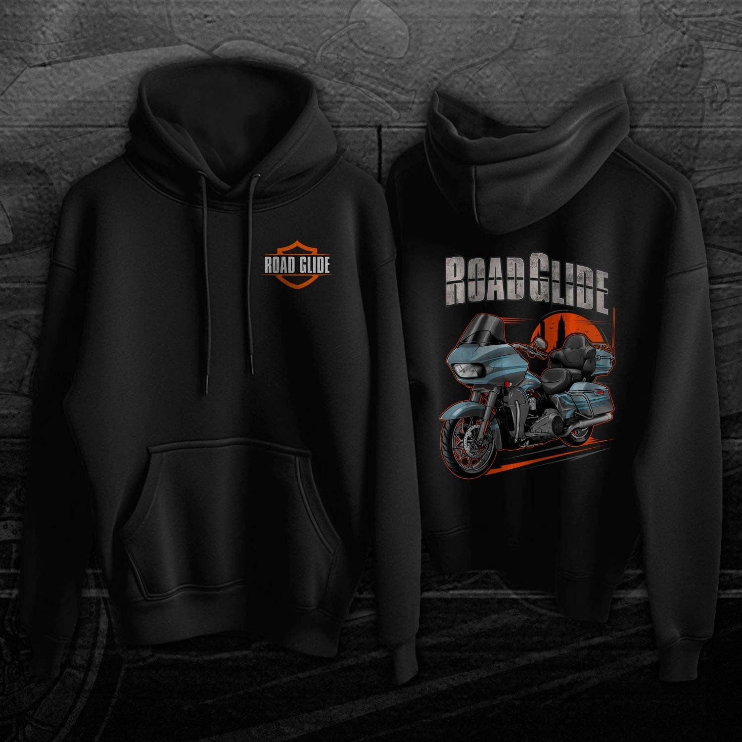 Harley Road Glide CVO FLTRXSE Hoodie - Motorcycle Sweatshirt for Bikers