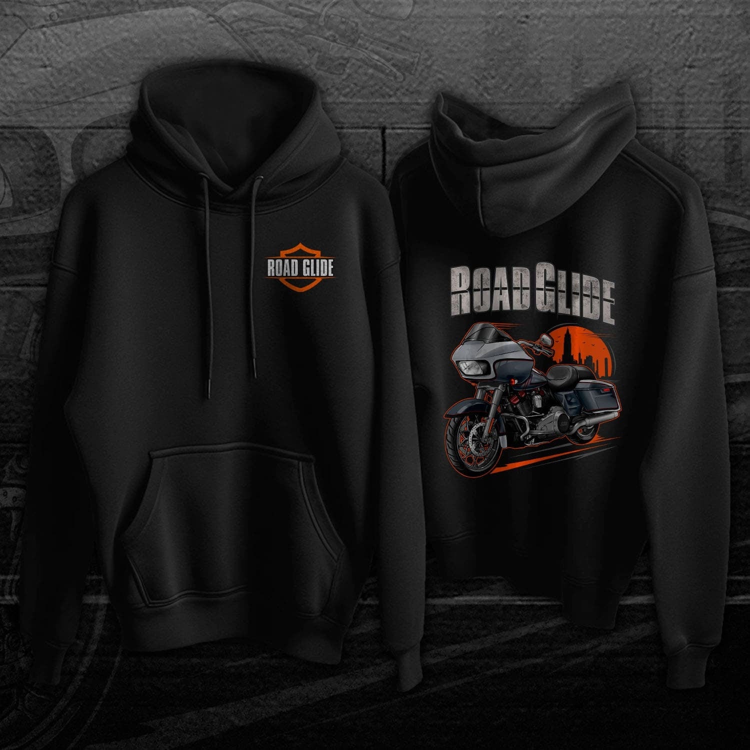 Harley Road Glide CVO FLTRXSE Hoodie - Motorcycle Sweatshirt for Bikers